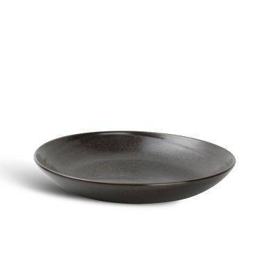 Tiefer Teller Ceres aus Porzellan, Ø 24,5 cm, H 4 cm, schwarz