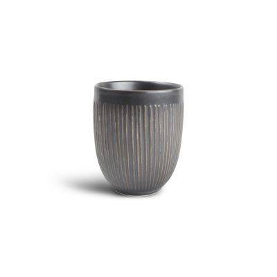 Becher Linien aus Porzellan, 35 cl, silber