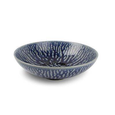 Schüssel Oxido aus Porzellan, ø 22,5 cm, H 7 cm, kobalt