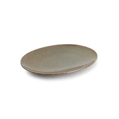 Teller Cirro aus Porzellan, 24 x 17 cm, grün