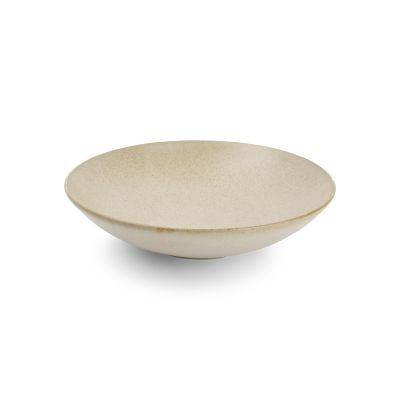 Tiefer Teller Cirro aus Porzellan, Ø 21 cm, H 5 cm, beige