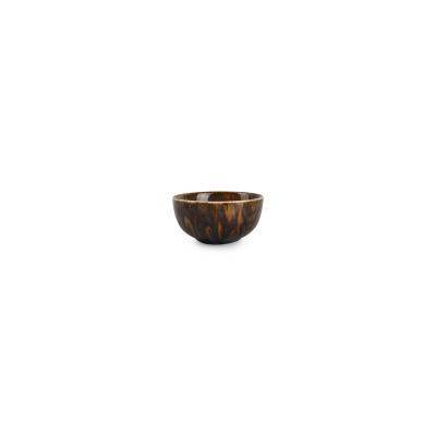 Schüssel Resto aus Porzellan, ø 10 cm, H 4,5 cm, braun & blau