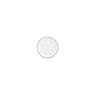 Teller Coupe schwarzer Rand Basic White, 15 cm