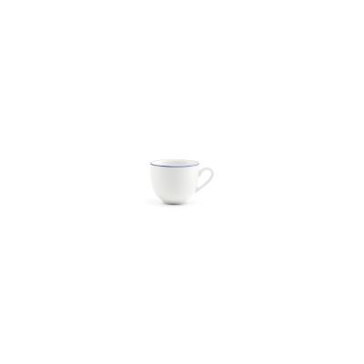 Mokkatasse blauer Rand Basic White, 10 cl