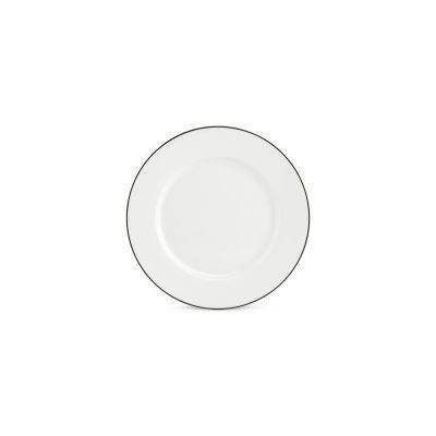 Teller schwarzer Rand Bistro aus Porzellan, 27 cm