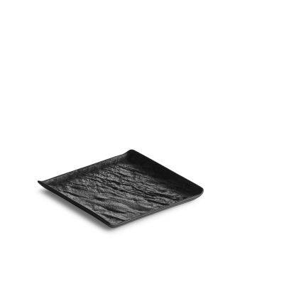 Servierplatte Livelli, 15 x 15 cm, schwarz