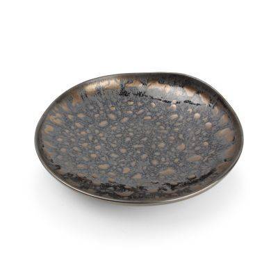 Tiefer Teller goldflockig Nobile, ø 26 cm, H 4 cm, gold
