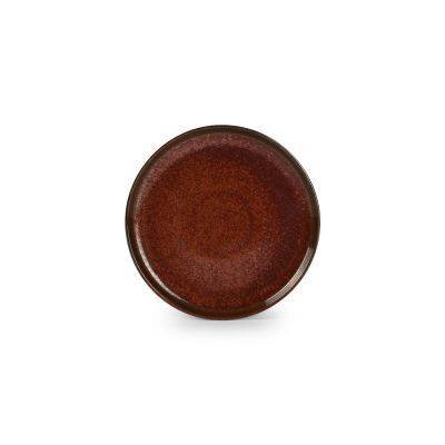 Teller Tapa aus Porzellan, 16 cm, rot