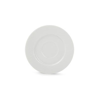 Mokka-Untertasse Onda aus Porzellan, 13,5 cm, weiß