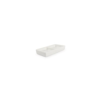 Servierplatte Ceres, 12 x 6 cm, weiß