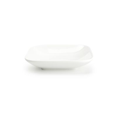 Schale Match aus Porzellan, 15,5 × 15,5 × 3 cm, weiß