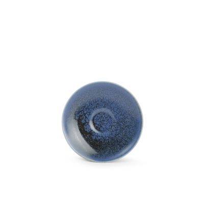 Mokka-Untertasse blaue Ash aus Porzellan, 13 cm