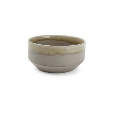 Schale Structo aus Porzellan, ø 14 cm, H 6,5 cm, braun