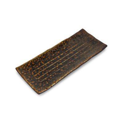 Servierschale Herbst Umi, 36 × 15 × 2 cm, bernstein