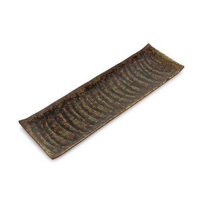Servierschale Herbst Umi, 41 x 13 cm, bernstein
