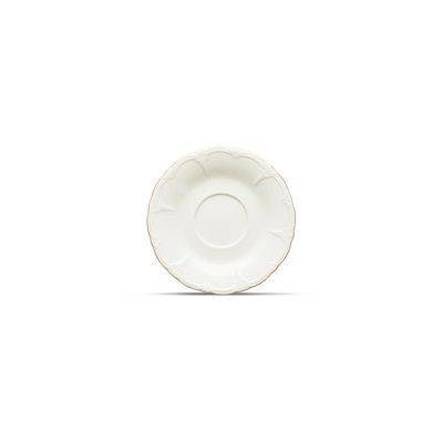 Untertasse mit goldenem Rand Retro, 16,5 cm
