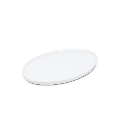 Servierplatte Gusto aus Porzellan, 38 x 26,5 cm, weiß