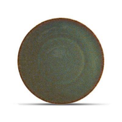 Teller Cirro aus Porzellan, 25 cm, grün