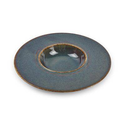 Tiefer Teller Cirro aus Porzellan, 24 × 11 × 4 cm, grün