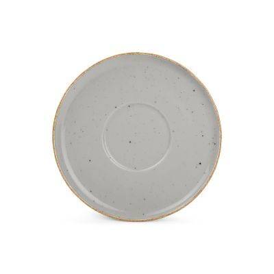 Untertasse Collect aus Porzellan, 18 cm, grau