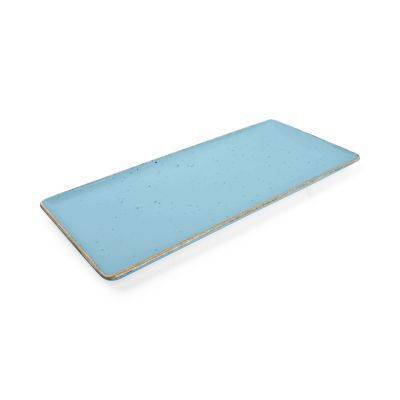 Teller Collect aus Porzellan, 29 x 13 cm, blau