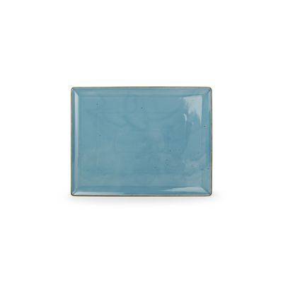 Teller Collect aus Porzellan, 31 x 24 cm, blau