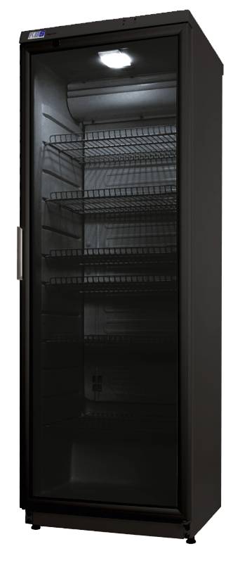 KBS Glastürkühlschrank CD 350 schwarz - Türanschlag links