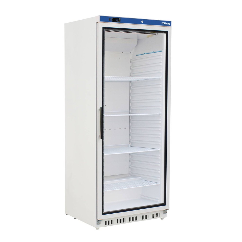SARO Lagerkühlschrank, Glastür, weiß, HK 600 GD V2