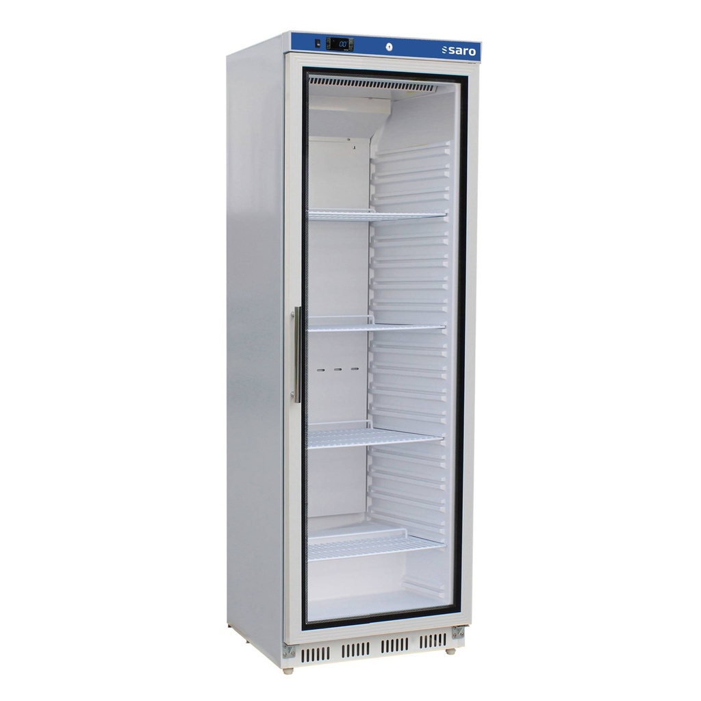 SARO Lagerkühlschrank, Glastür, weiß, HK 400 GD V2