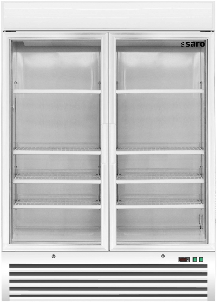 SARO Tiefkühlschrank, 2 Glastüren, Modell D 920 - weiß