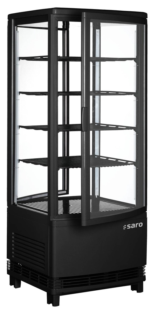 SARO Kühlvitrine, Doppeltür, 98 L, SC 100 DT schwarz