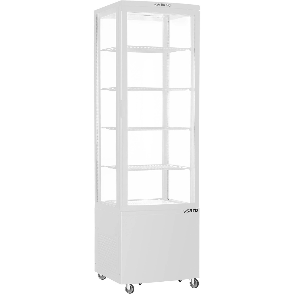 SARO Kühlvitrine 235 Liter, Modell SVEN weiß