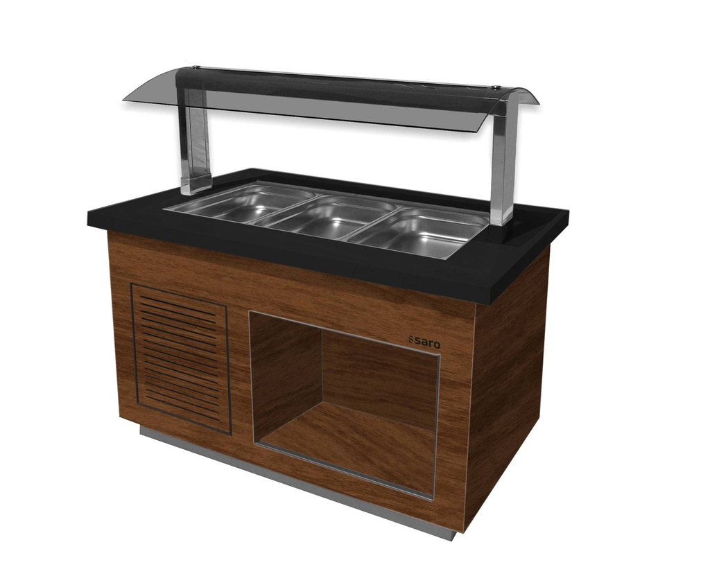 SARO Heißes Buffet Modell PREMIUM LINE SB-H130 Walnuss