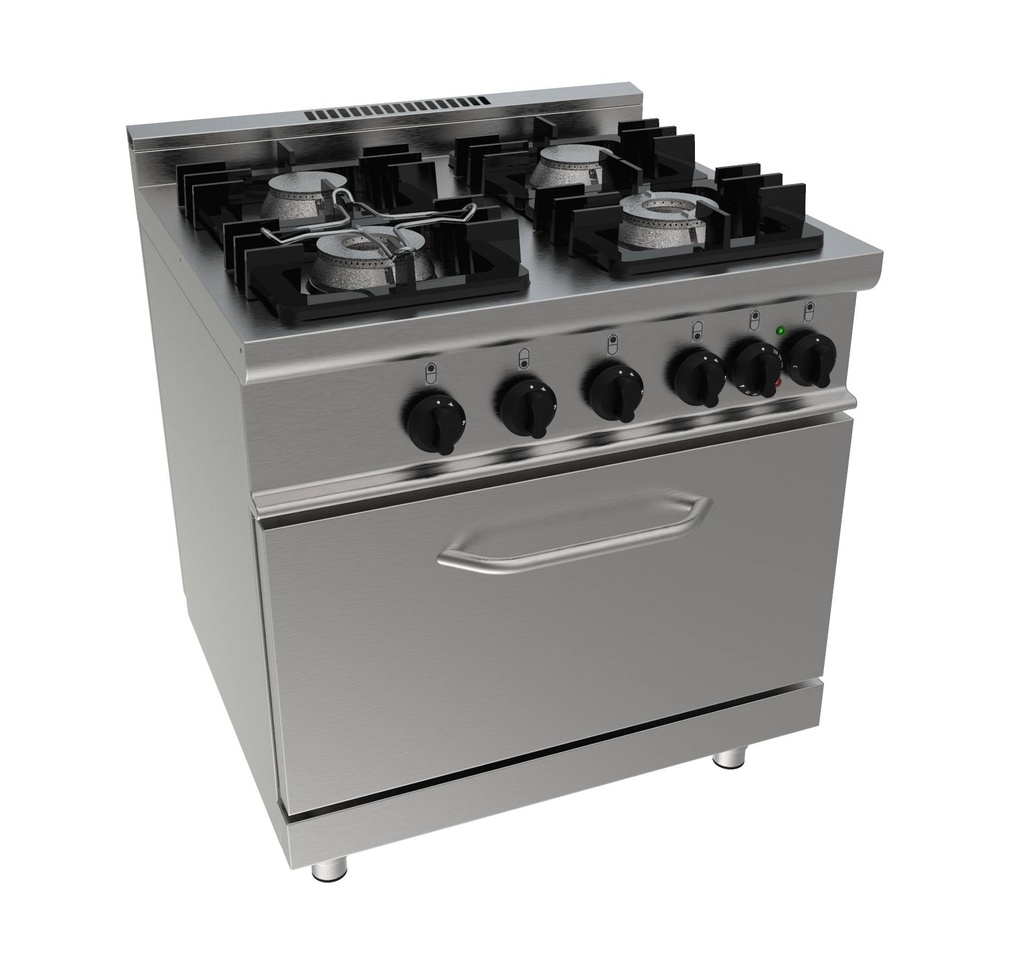 SARO Gasherd mit Elektrobackofen Modell E7/KUPG4LE