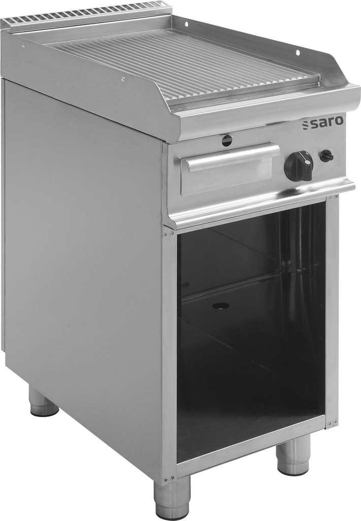 SARO Gas-Griddleplatte, offener Unterbau, E7/KTG1BAR