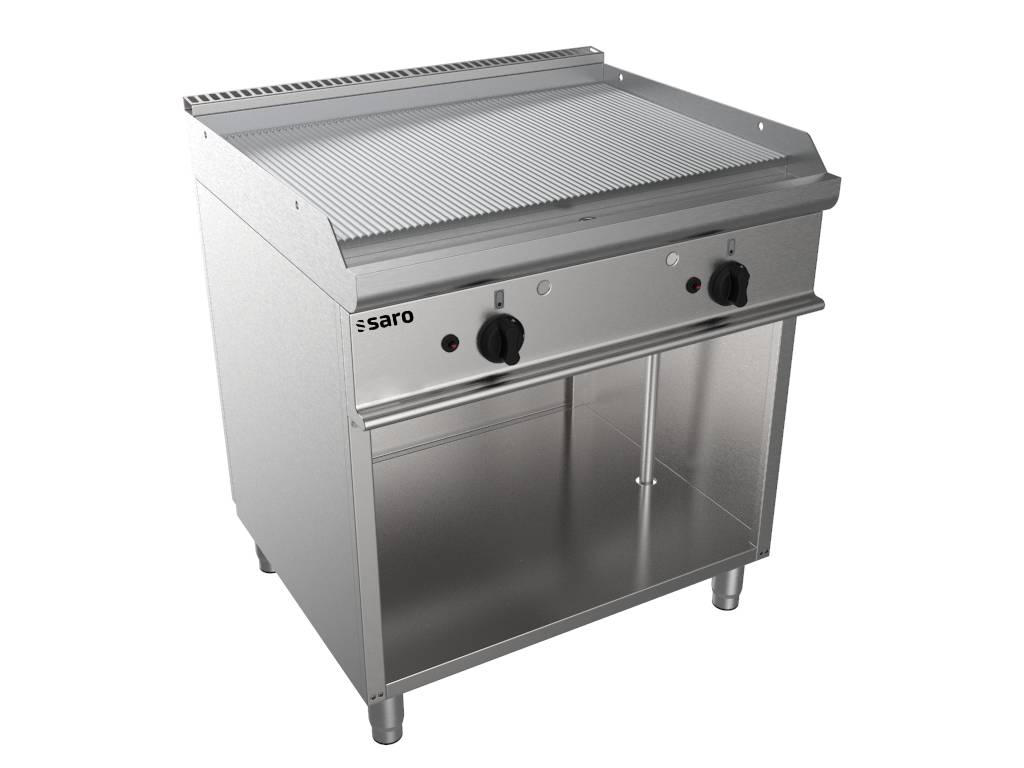 SARO Gas-Griddleplatte, offener Unterbau, E7/KTG2BAR