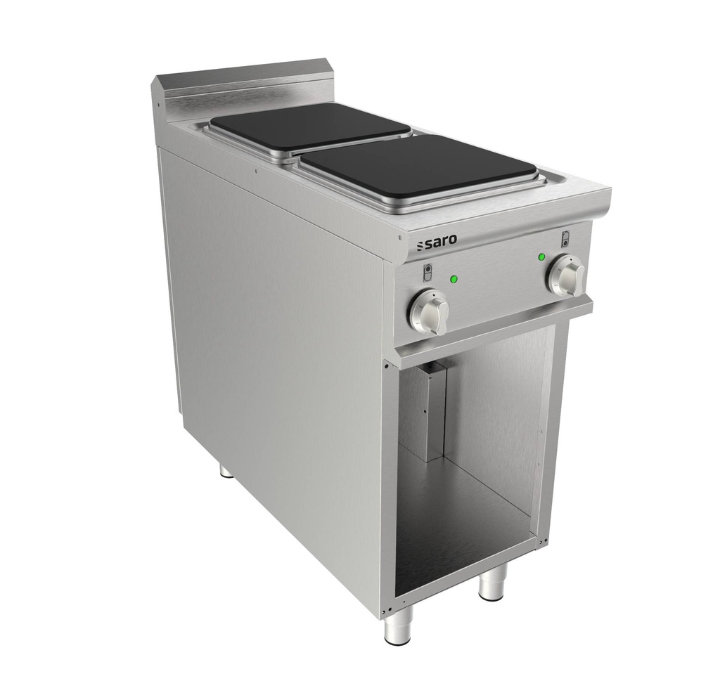 SARO Elektroherd, offen. Unterbau, 2 Platten, LQ/CQE2BA