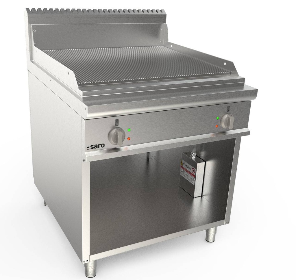 SARO Elektrogriddleplatte, Standg., gerillt, LQ/FTG4BAR