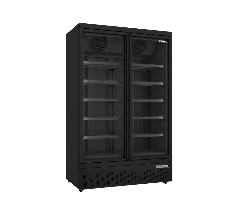 SARO Tiefkühlschrank, 2 Glastür., GTK 930 PRO - schwarz