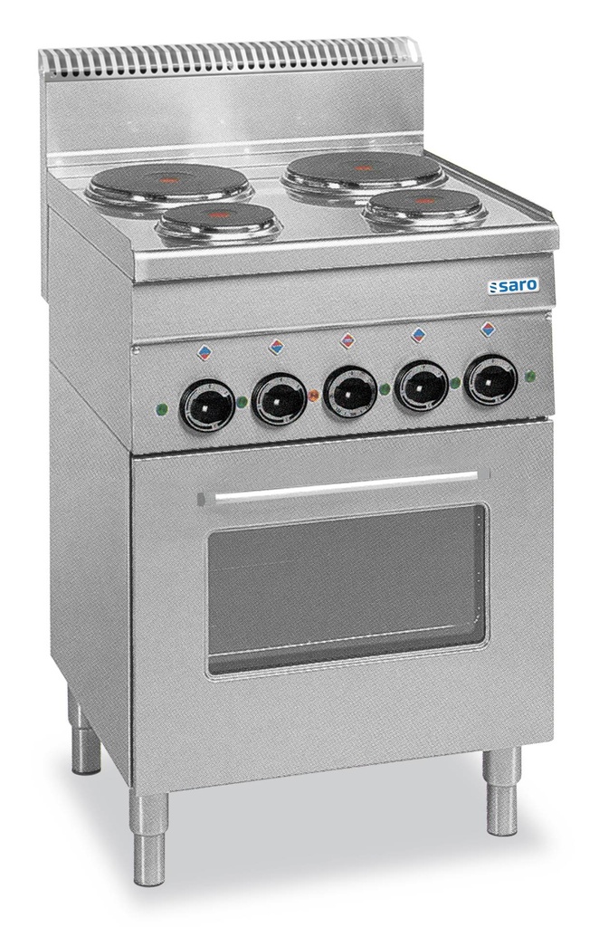 SARO Elektroherd, 4Pl.+Grill+Umluftofen, 600 Line, E4F6