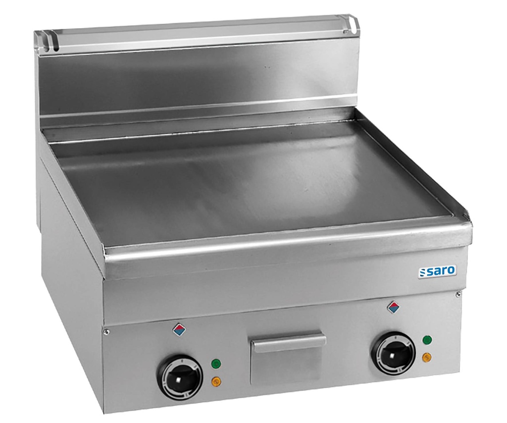 SARO Elektrogrillplatte, glatt, Aufti., 600x600, EFT66L