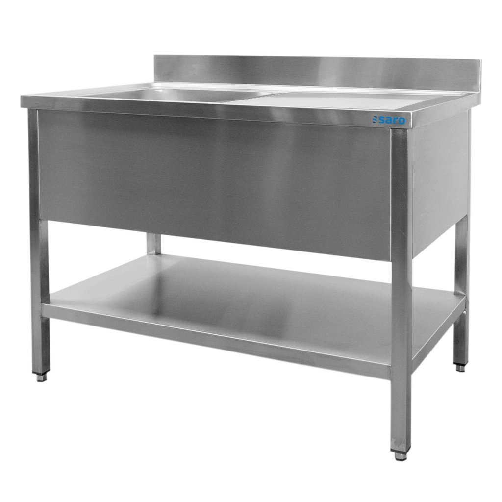 SARO Spültisch 1 Becken, links - B 1000 x T 600 mm