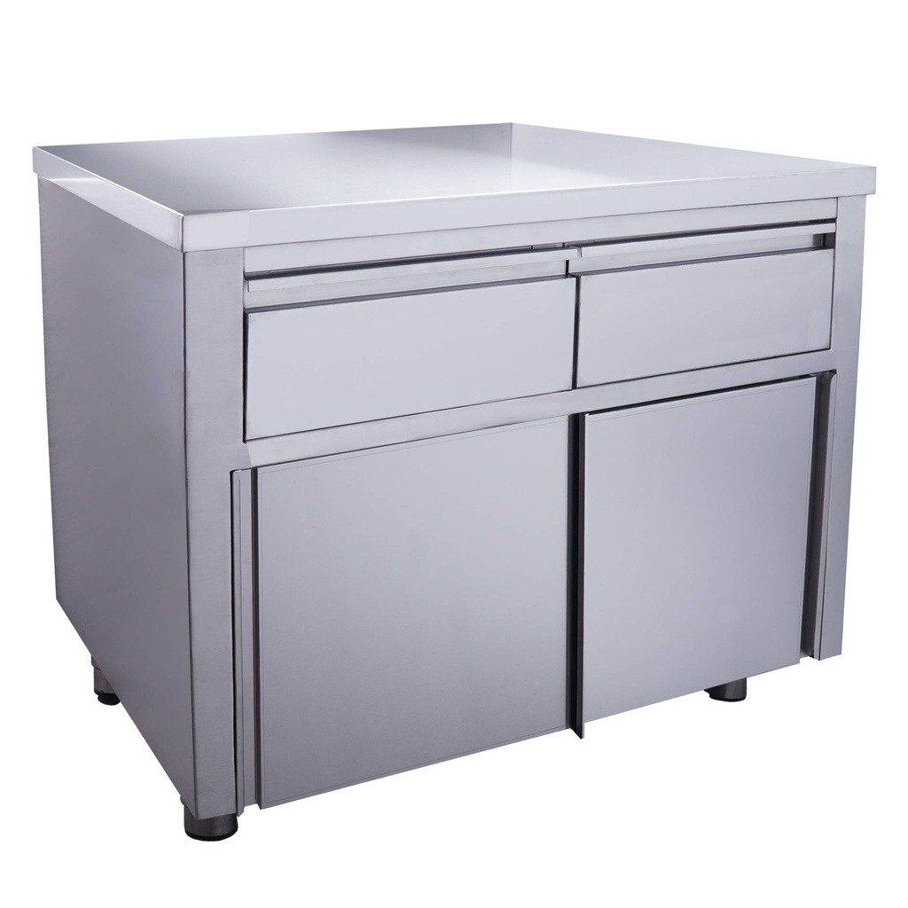 SARO Schiebetürenschrank mit 2 Schubladen, 1000x700mm