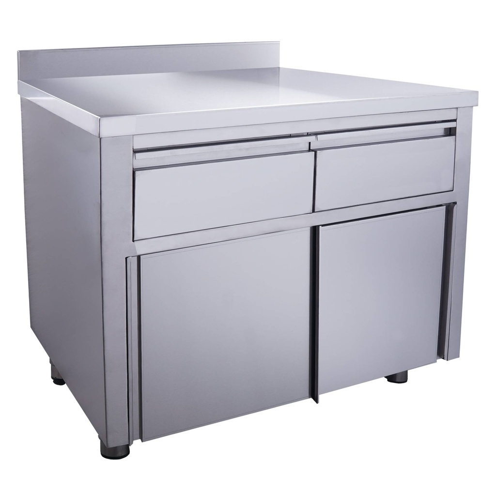 SARO Schiebetürenschrank, 2 Schubl.,Aufkant.,1000x700mm
