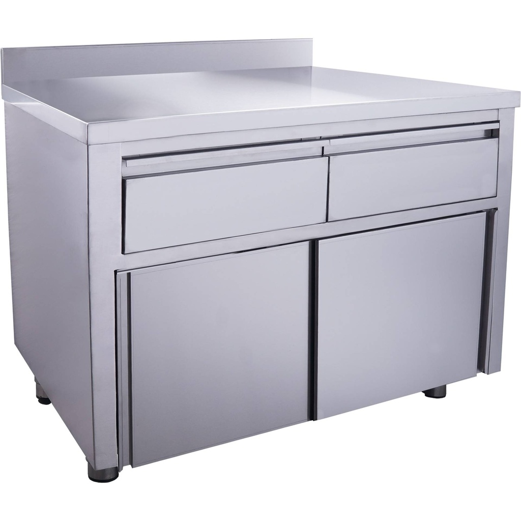SARO Schiebetürenschrank, 2 Schubl.,Aufkant.,1200x700mm