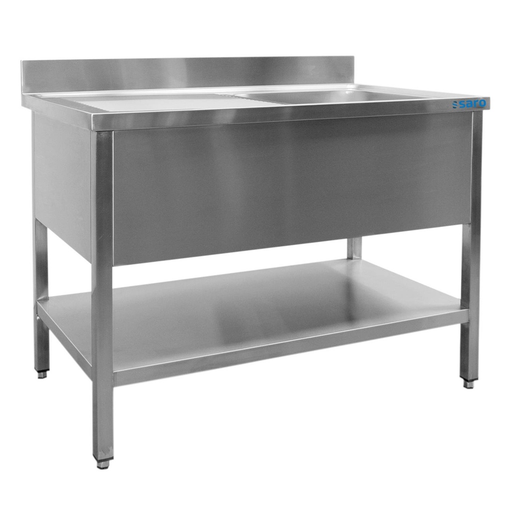 SARO Spültisch 1 Becken, rechts - B 1200 x T 700 mm