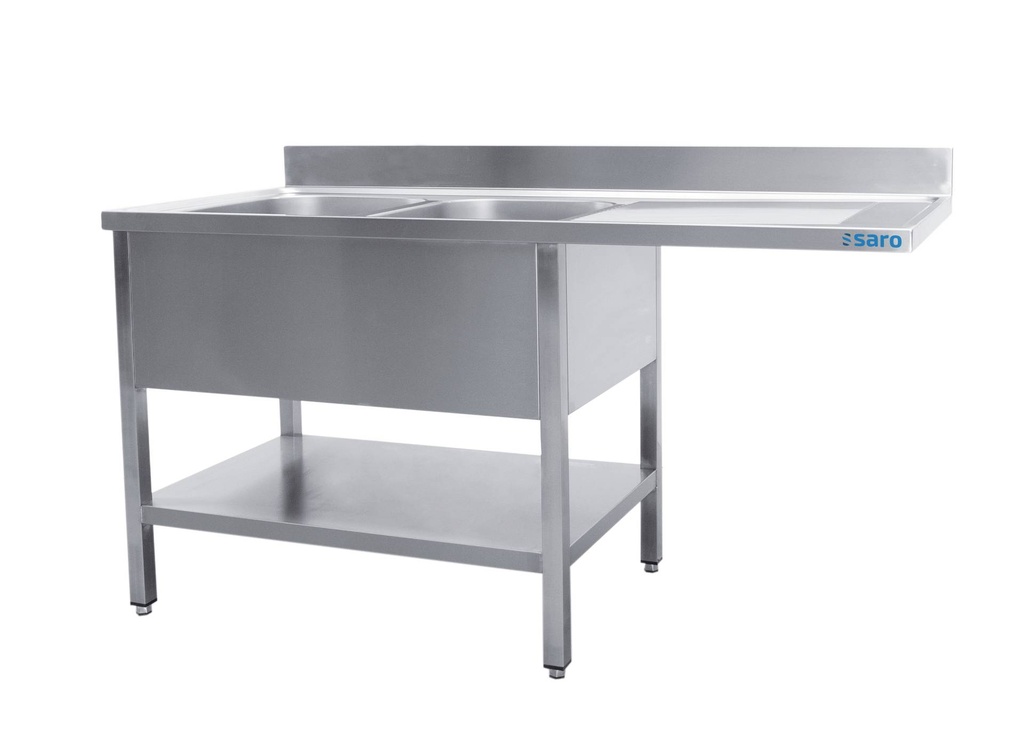 SARO Spülcenter 2 Becken, links - B 1600 x T 700 mm
