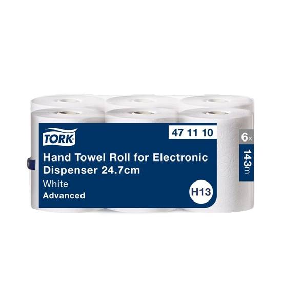 Papierhandtücher Rollenhandtücher 2-lagig, "Tork Advanced weiß", endlos | 6 Rollen