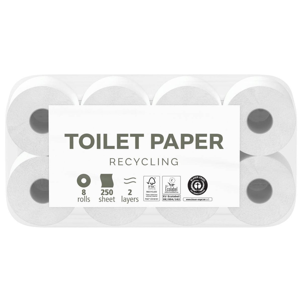 Toilettenpapier 2-lagig, "SAVR", 250 Blatt/Rolle, hochweiß | 64 Rollen/Sack