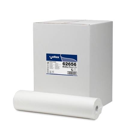 Ärzterollen 2-lagig, 55 cm x 50 m, 100% Zellstoff, 50 m, 143 Blatt, reine Zellulose | 9 Rollen/Karton